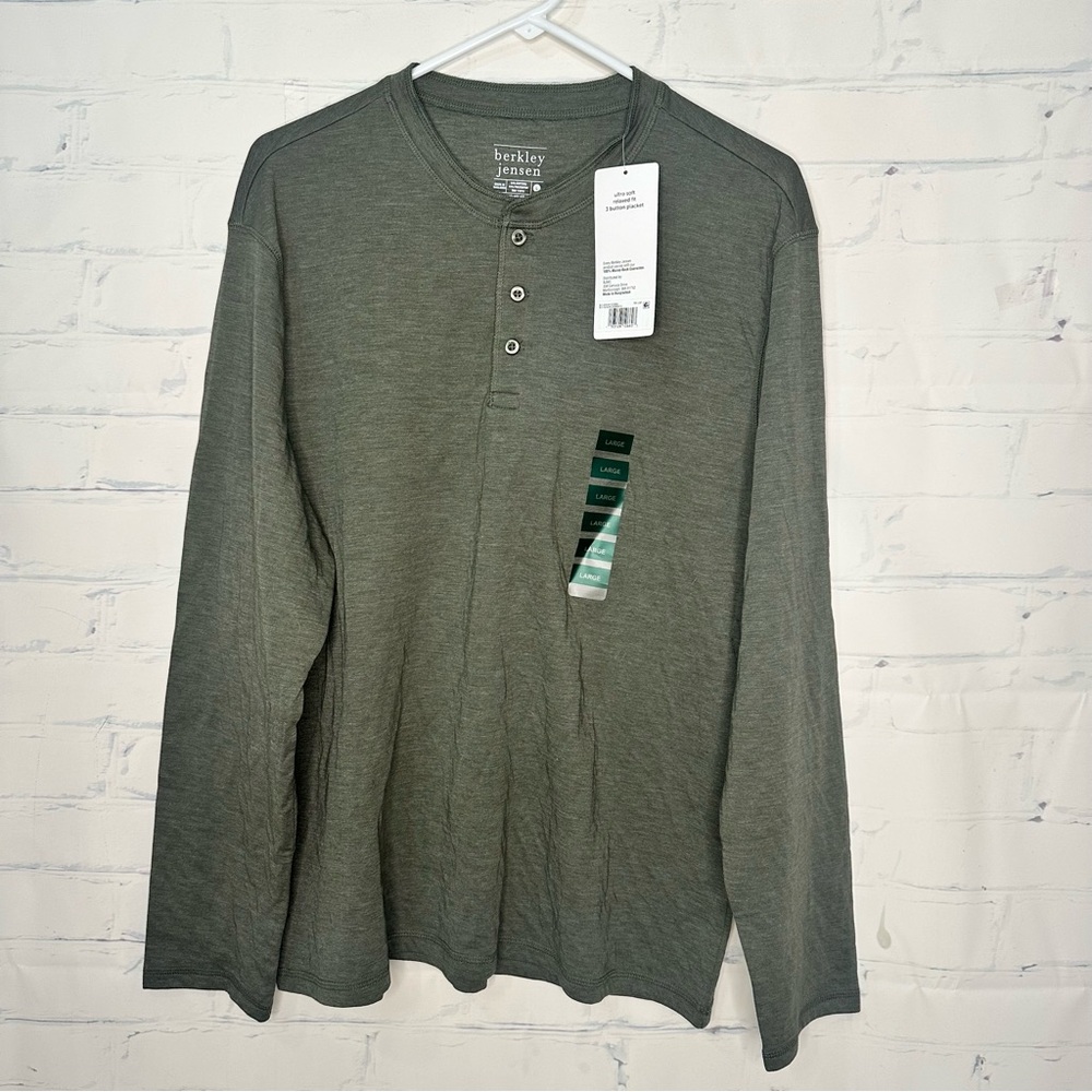 Men’s Berkley Jensen Green Large Men’s Shirt -‎ Brand New with Tags!